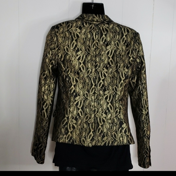 7 FOR ALL MANKIND Metallic Jacquard Blazer Sz. XSM - Picture 9 of 12